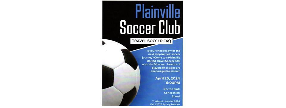 2024 Spring Travel Soccer Tryouts April 25th 6pm Norton Park Concession Stand